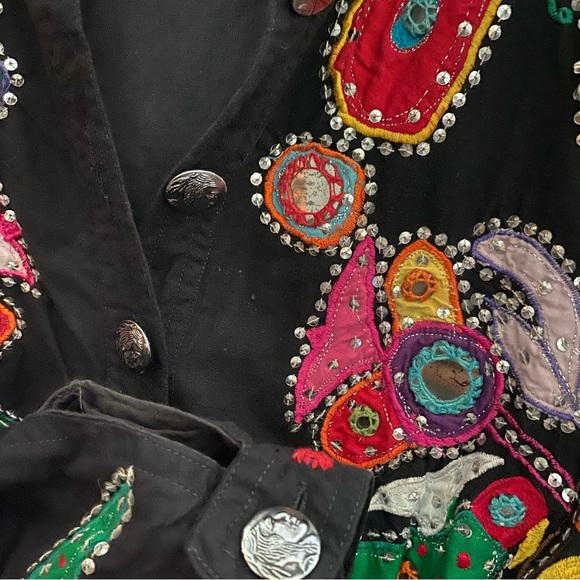 VTG OTHER Destination Embroidered cropped bolero jacket size S - Picture 15 of 16